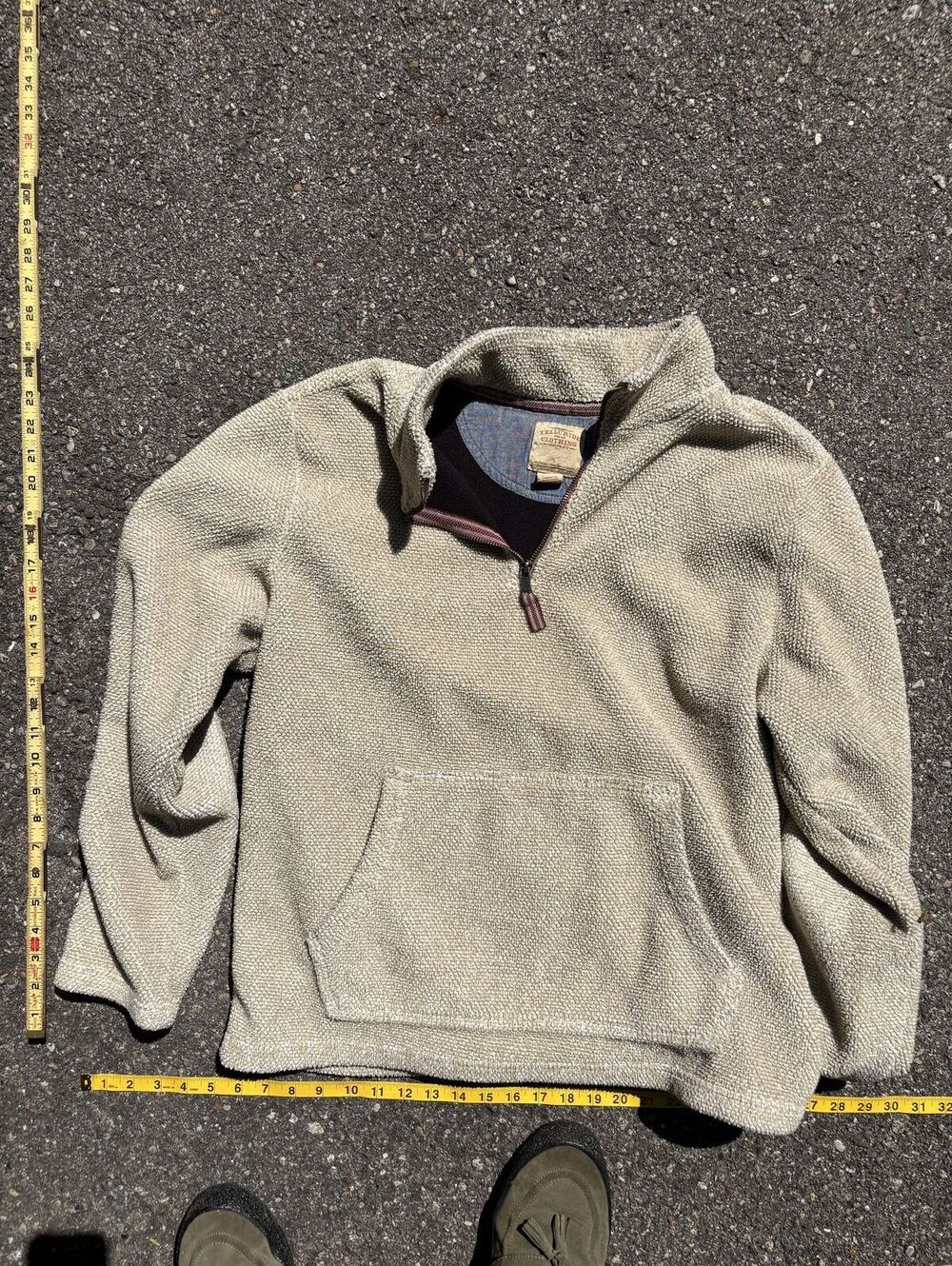 vintage telluride clothin co sherpa quarter-zip pullover